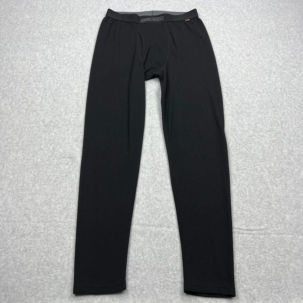Omni-Wool Thermal Pants Men's Large Black Stretch Long Johns Base Layer Leggings